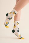 Шкарпетки Gabriella SK 016 Cotton екрю з візерунком лимону 39/42