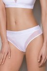 Трусики бавовняні з прозорою вставкою Passion PS002 PANTIES, Білий, L, L