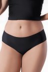 Трусики сліп безшовні з мереживом Julimex Cheekie Чорний XL