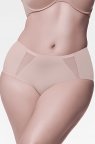 Повні трусики з високою посадкою Julimex Pearl Тілесні 3XL