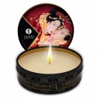 Масажна свічка з афродизіаками Shunga Mini Massage Candle (30 мл), Ігристе полуничне вино