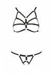Комплект білизни зі стреп Passion Exclusive ARMANDA SET Чорний L/XL