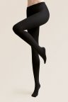 Шовковисті непрозорі колготки Gabriella Microfibre 100 den, Чорний, 3