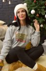 Рождественский свитшот женский "Xmas" Серый (меланж), 46/48