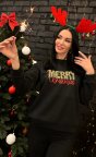 Рождественский свитшот женский "Xmas" Черный, 50/52