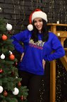 Рождественский свитшот женский "Xmas" Электрик, 42/44