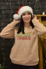 Рождественский свитшот женский "Xmas" Бежевый, 42/44