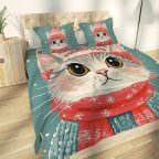 Постельное белье из плюш-велюра Щенячий Котик зимний 4317 17804 215х150 см