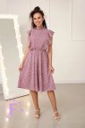 Платье в горошек с воланами "Emily" 42/44, Фрезовый