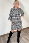 Платье в гусиную лапку "Rosemary" 50/52, Черный