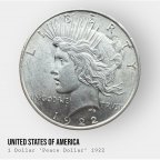 🇺🇸 1 долар 1922 | долар Мирний | США
