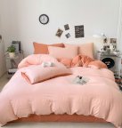 Постельное белье двуспальное Dushka Home Поликотон 21162 180х215 см розовое с персиковым