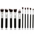 Набор кистей для макияжа Sculpt and Blend, 10 шт Черный + серебро