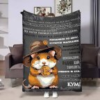 Плед 3D с пожеланиями для кума Куму Лучший в мире 30712 180х215 см
