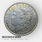 🇺🇸 UNC 1897 Мін Тираж❗️| Philadelphia Morgan Silver Dollar USA  | долар Морган Новий Філадельфія С