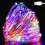 Гирлянда нить "Роса", 50м, от USB, 8 режимов, 500 LED, IP44