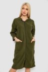 Халат женский на молнии, цвет хаки, 238R322