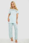 Пижама женская с принтом, цвет мятный, 243R6623