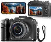 Компактна камера Digitai 4K для фотозйомки, 48-мегапіксельна камера для відеоблогерів з Wi-Fi