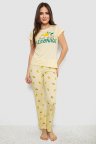 Пижама женская с принтом, цвет желтый, 243R7051