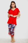Пижама женская с принтом, цвет красный, 243R1602-006