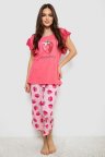 Пижама женская с принтом, цвет розовый, 243R1602-015
