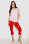 Пижама женская с принтом, цвет розовый, 243R1602-010