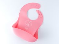 Слюнявчик силиконовый Gipfel GP-0343 27х21 см розовый