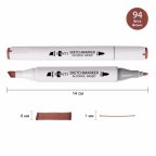 Маркер спиртовой Santi Professional SA-94 390810 кирпично-коричневый