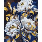 Картина по номерам Santi Пионы в сиянии золота 955283 40х50 см