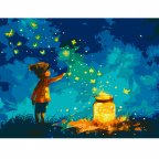 Картина по номерам Santi Мальчик и светлячки 955096 40х50 см