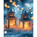 Картина по номерам Santi Фонарики снега 955084 40х50 см