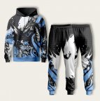 Костюм спортивный худи и брюки с 3D принтом DRACON 30986 L
