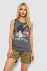 Пижама женская с принтом, цвет серый, 243R9639