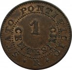 Папська держава 1 чентезимо 1866 - Рідкісна!