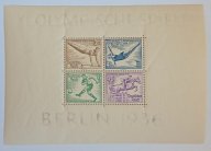 ТРЕТІЙ РЕЙХ 1936 СПОРТ ОЛІМПІАДА В БЕРЛІНІ БЛОК № 5** К.Ц. 120 Е