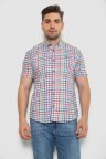 Рубашка мужская в клетку, цвет белый, 214R842