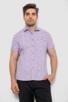 Рубашка мужская с коротким рукавом, цвет сиреневый, 214RG601