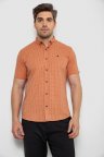 Рубашка мужская в клетку, цвет оранжевый, 214R4564-5