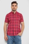 Рубашка мужская в клетку, цвет красный, 214R831