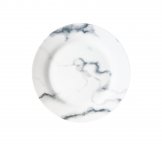 Тарелка обеденная SNT Белый мрамор 050-44-02 23 см белая