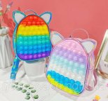Дитячий маленький рюкзак блискучий Поп іт, Невеликий рюкзачок Pop It для дітей