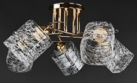 Люстра потолочная на 5 лампочек 28220 Золото 25х54х54 см.