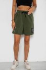 Шорты женские с принтом, цвет хаки, 238R131