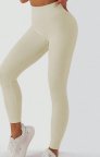 Леггинсы женские в рубчик с пуш-ап 19234 L молочные