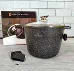 Кастрюля с крышкой Edenberg EB-1173 14 л 32 см черная