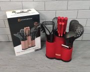 Набор ножей и кухонных принадлежностей Edenberg EB-11099-Red 14 предметов красный