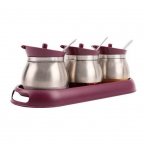 Набор банок для сыпучих Frico FRU-127-Lilac 7 предметов сиреневый