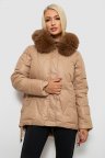 Куртка женская зимняя короткая, цвет бежевый, 244R865