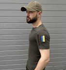 Футболка чоловіча з липучками та змійкою "Тризуб" Intruder хакі 3XL